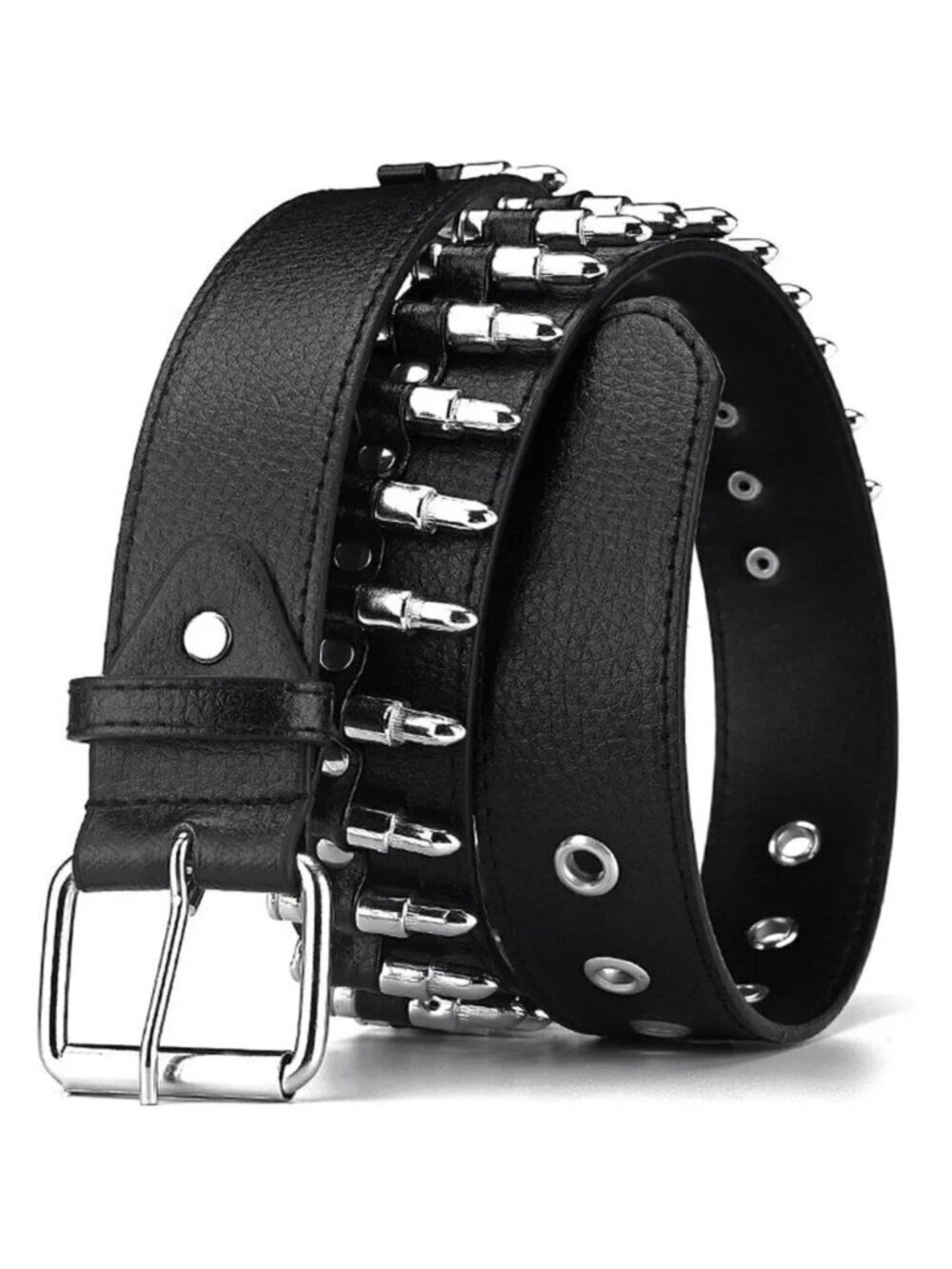 Studded Belts Women Stud Punk Rock Woman Girls Black Waist Belt Cosplay